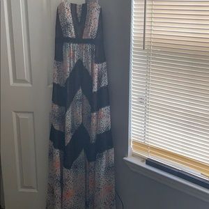 BCBG Strapless floral dress